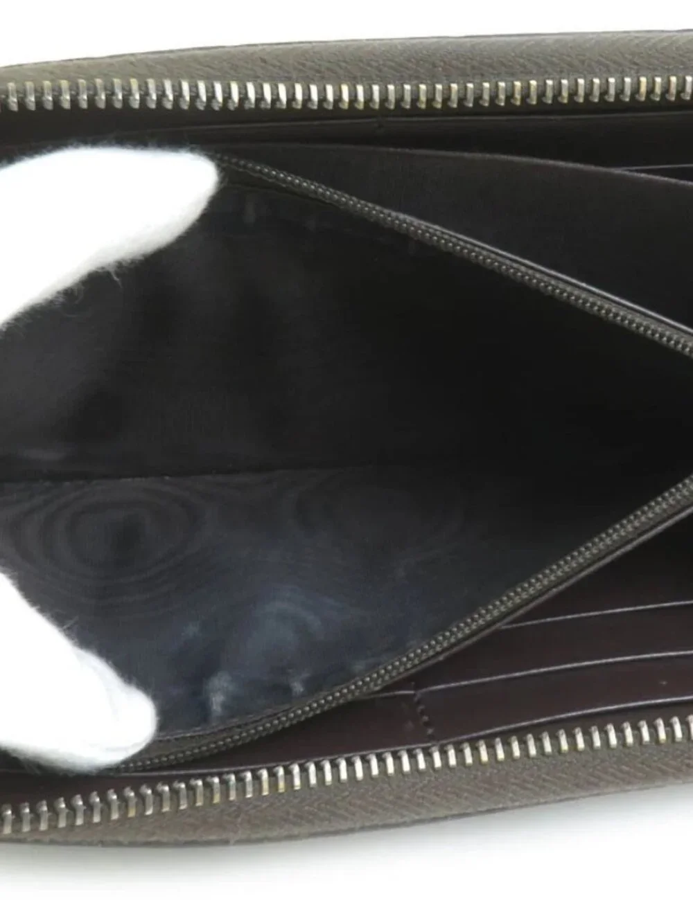 Auth GUCCI Guccissima Zip Around Long Wallet Dark Brown Leather - Picture 6 of 8
